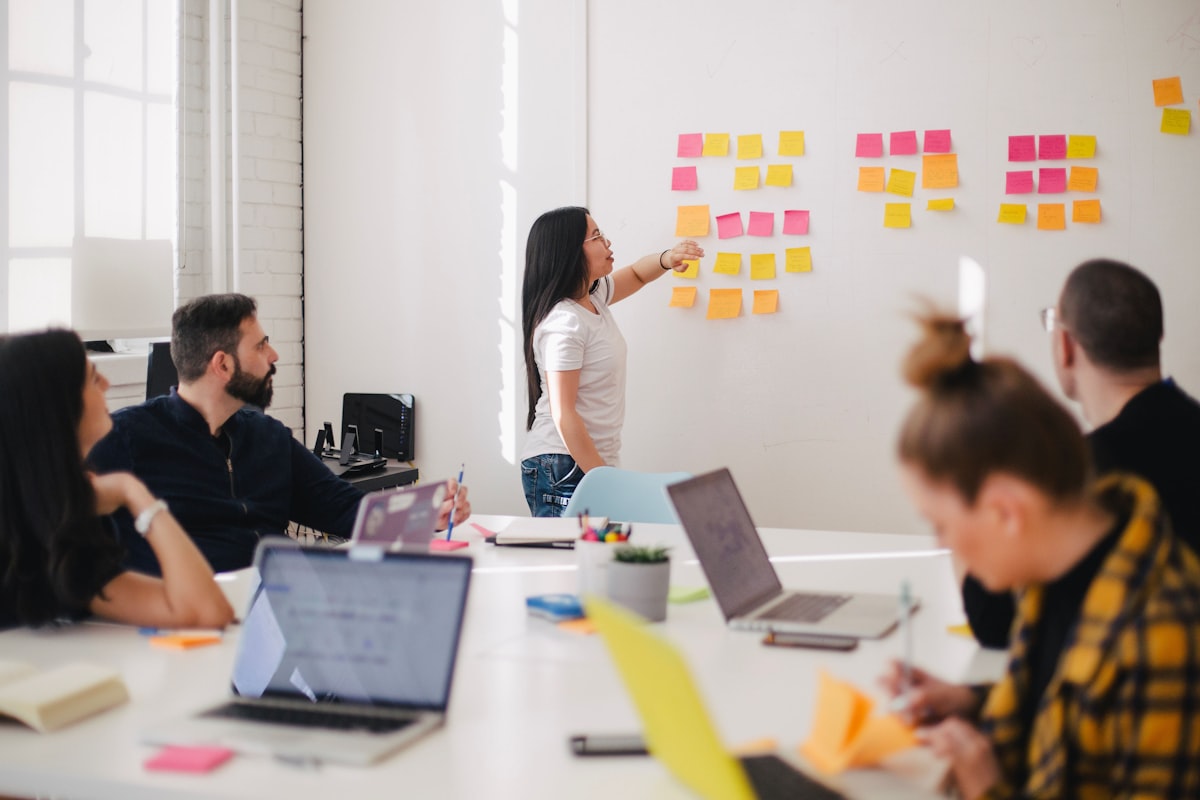 Creative team planning brand communication
